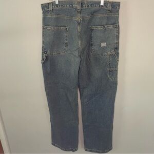 Y2K Carpenter Blue Denim Jeans with Multiple Pockets Levi Strauss 36x34